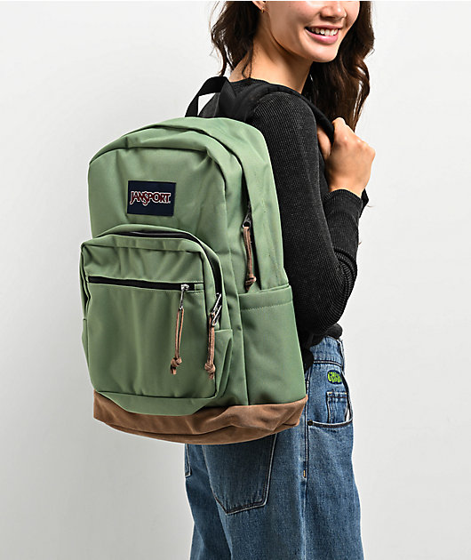 Olive jansport backpack best sale