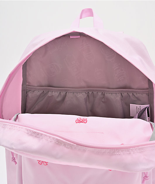 Jansport Superbreak Plus Embroidered Bows Pink Backpack
