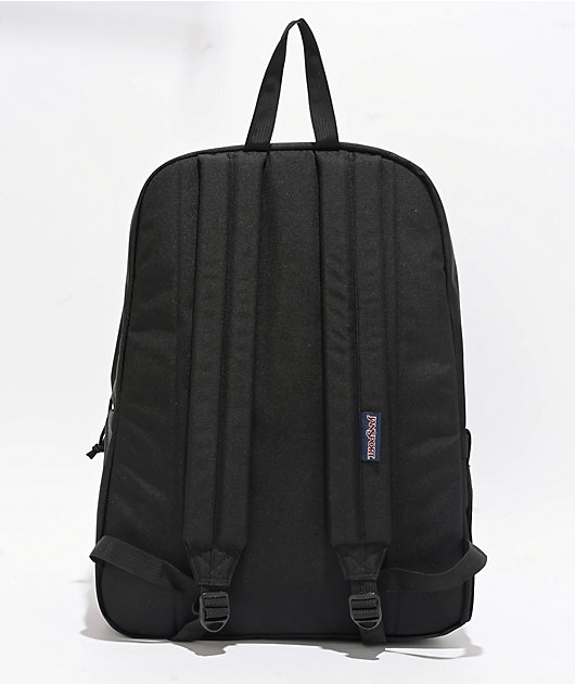 Jansport Superbreak Plus Embroidered Cherry Black Backpack