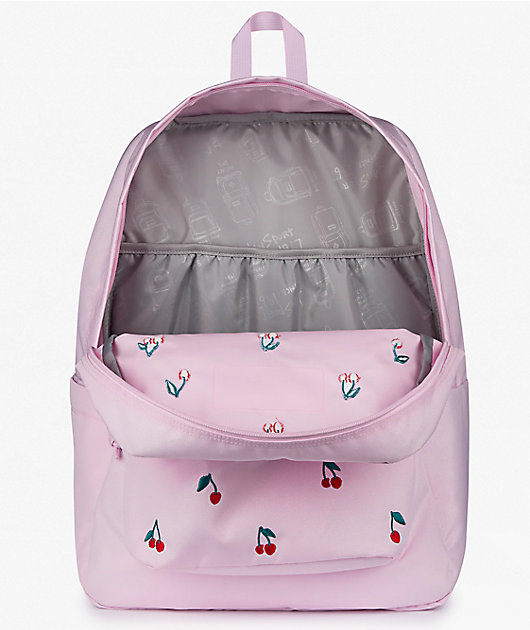 Jansport Superbreak Plus Embroidered Cherry Pink Backpack