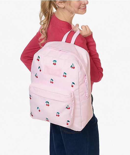 Jansport Superbreak Plus Embroidered Cherry Pink Backpack
