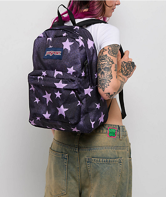 Jansport Superbreak Plus Sprayed Stars Pastel Lilac Backpack