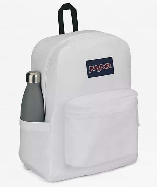 All white jansport shops backpack