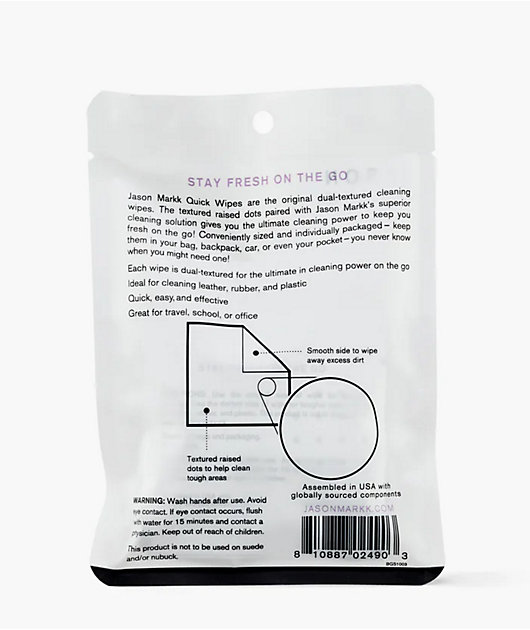 Jason Markk Quick 3 Pack Shoe Cleaning Wipes