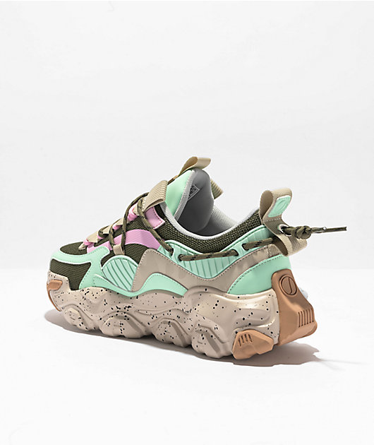 Javi Cited Turquoise, Pink & Green Shoes | Zumiez