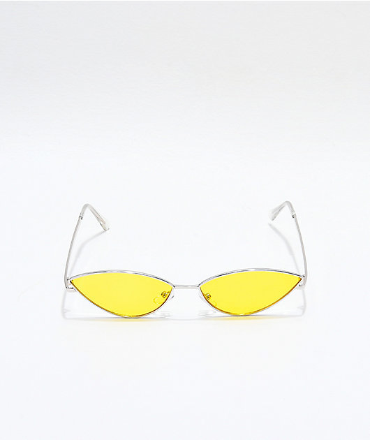 Jenna Silver & Yellow Sunglasses