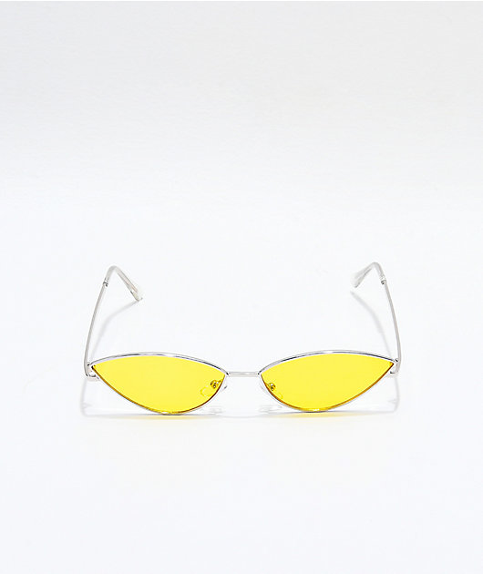 Jenna gafas de sol amarillas y plateadas