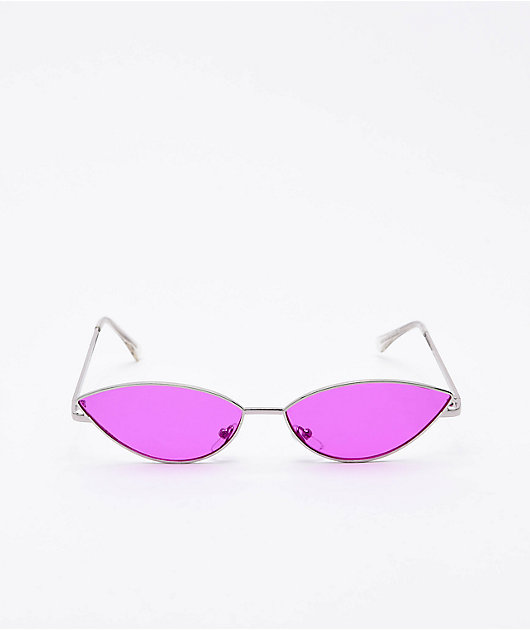 Jenna gafas de sol en rosa oscuro y plata