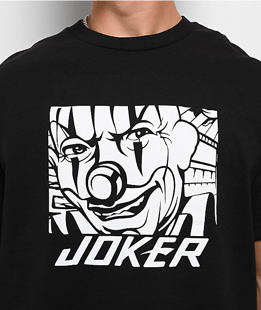 Joker Clown Face Tag Black T-Shirt | Zumiez