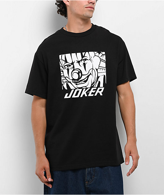 Joker Clown Face Tag Black T-Shirt | Zumiez