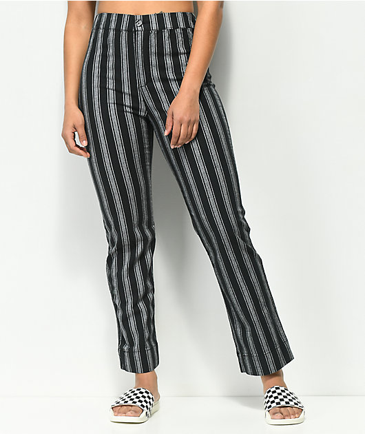striped cropped pants