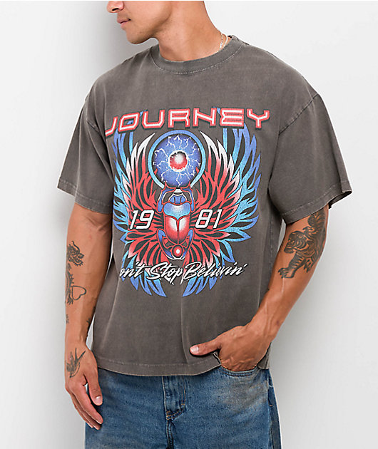 Journey Believe 81' Vintage Grey T-Shirt Zumiez
