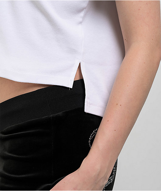 Juicy Couture Bleached White Crop T-Shirt