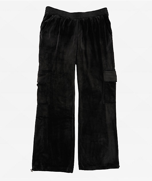 Juicy Couture Bling Licorice Velour Cargo Track Pants | Zumiez