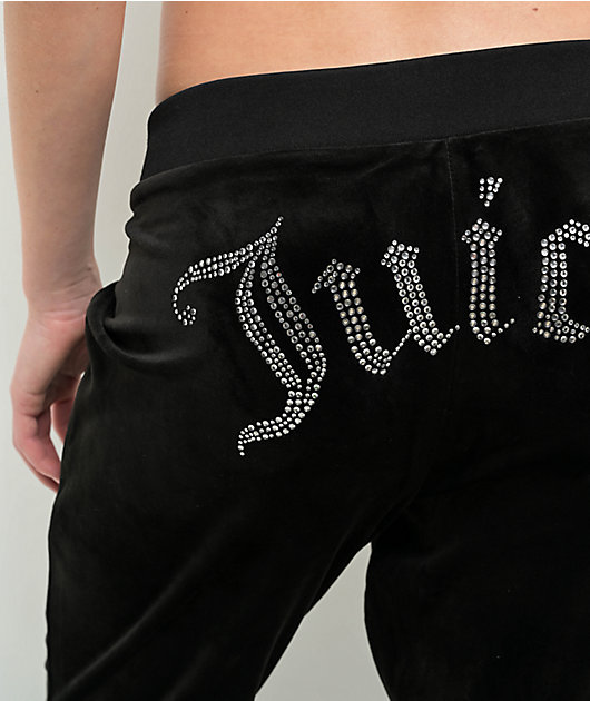 Juicy Couture Bling Licorice Velour Track Pants | Zumiez