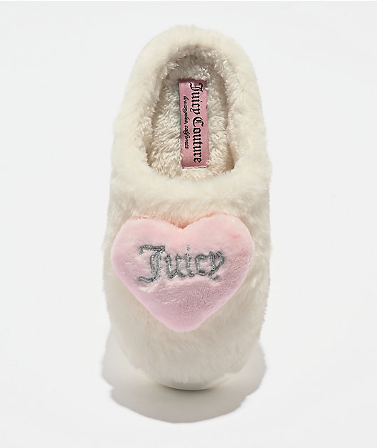 Juicy Couture Contenta Ivory & Blush Slippers