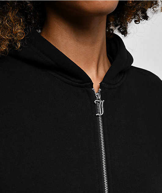 Juicy Couture Corset Licorice Crop Zip Hoodie | Zumiez