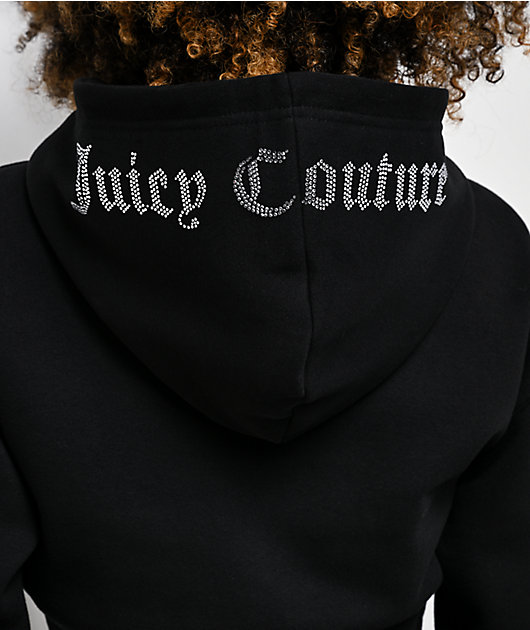 Juicy Couture Corset Licorice Crop Zip Hoodie | Zumiez
