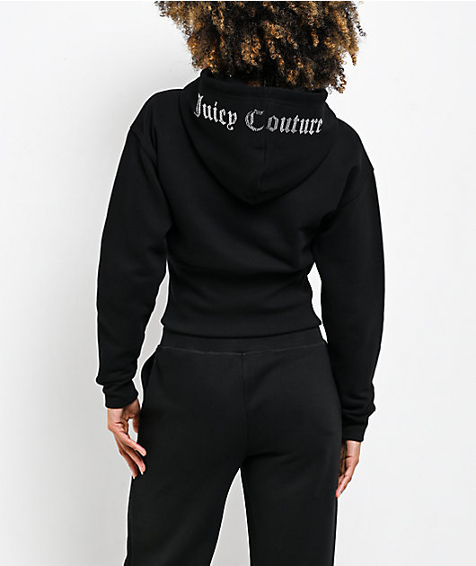 Juicy Couture Corset Licorice Crop Zip Hoodie | Zumiez