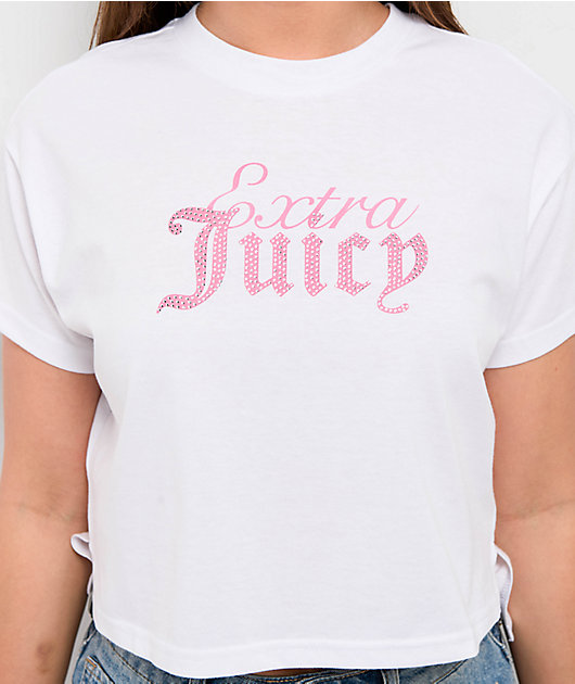 Juicy Couture Extra White Boxy Crop T-Shirt