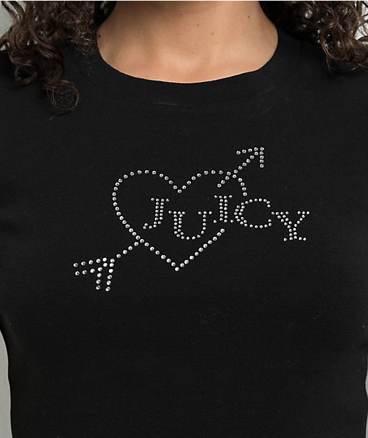 Juicy Couture Heart & Arrow Licorice Crop T-Shirt | Zumiez