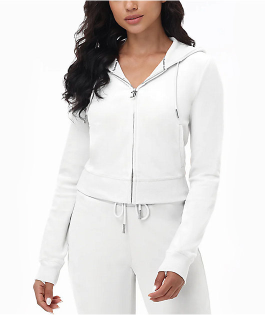 Juicy Couture OG Big Bling Angel Velour Zip Hoodie | Zumiez