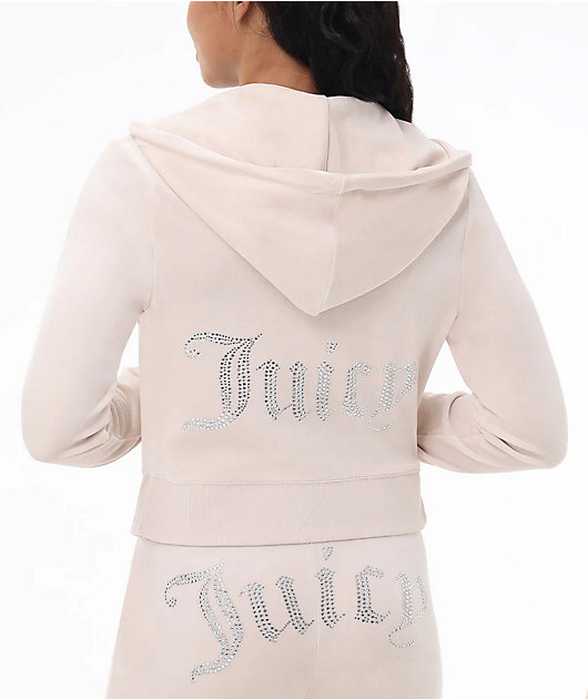 juicy Juicy Couture Scottie Dog Black Cotton Velour Zip Hoodie | Zumiez
