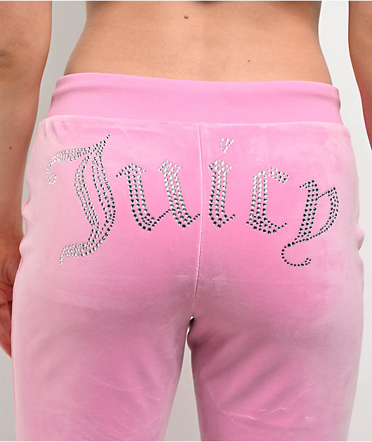 Juicy Couture OG Big Bling Fanciful Velour Track Pants | Zumiez