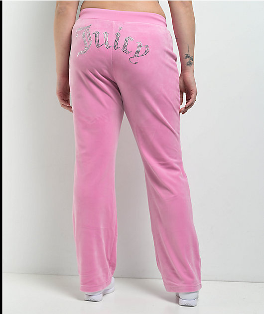 Juicy Couture OG Big Bling Fanciful Velour Track Pants | Zumiez