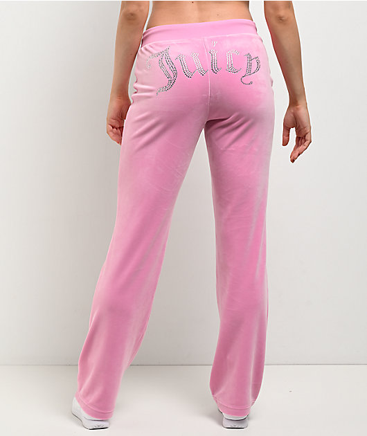 Juicy Couture OG Big Bling Fanciful Velour Track Pants