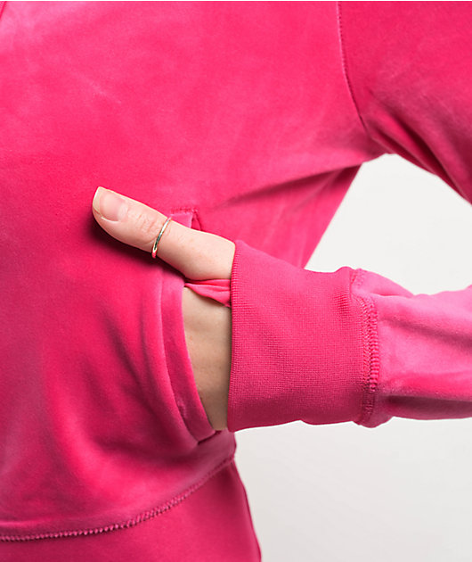 Juicy Couture OG Big Bling Free Love Velour Zip Hoodie