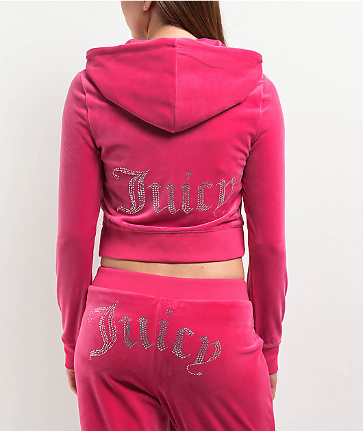 Juicy Couture OG Big Bling Free Love Velour Zip Hoodie | Zumiez