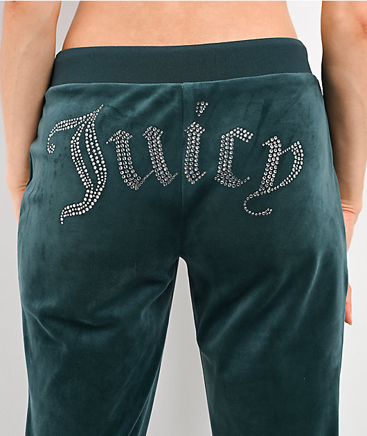 Juicy Couture OG Big Bling Junebug Velour Track Pants