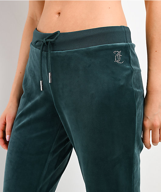 Juicy Couture OG Big Bling Junebug Velour Track Pants