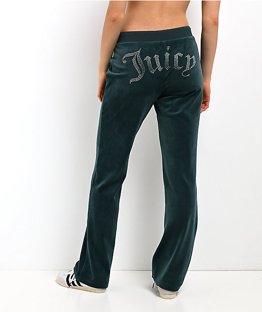 Juicy Couture OG Big Bling Junebug Velour Track Pants