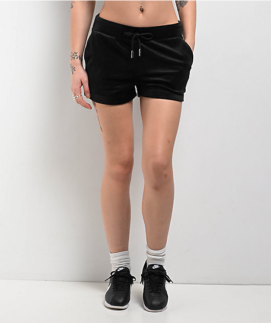 Juicy Couture OG Big Bling Licorice Velour Track Shorts