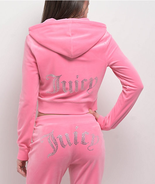 Juicy Couture OG Bling Hot Hot Velour Zip Hoodie | Zumiez