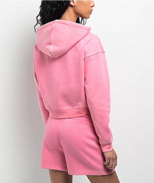 Juicy Couture Pink Lemonade Crop Zip Hoodie | Zumiez