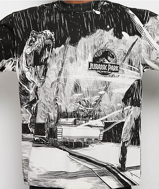Jurassic Park Flare White T-Shirt