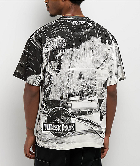 Jurassic Park Flare White T-Shirt