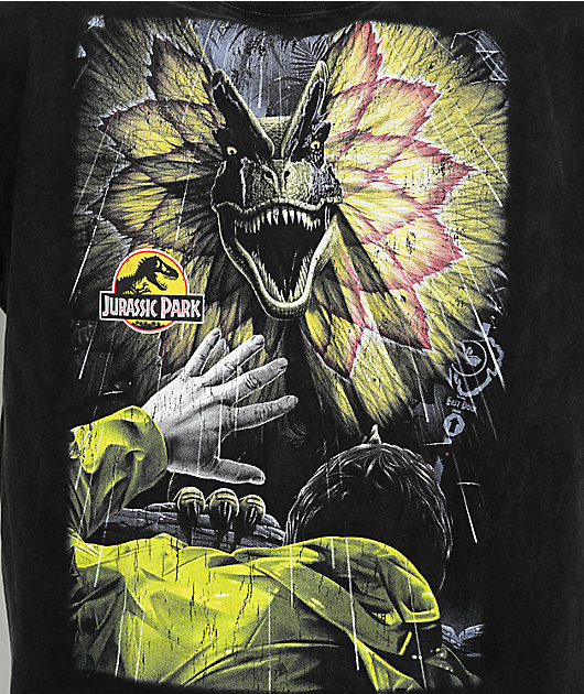 Jurassic Park Venomous Black Wash T-Shirt