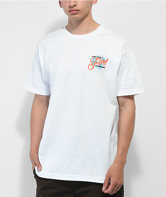 Just Have Fun Global Retro camiseta blanca