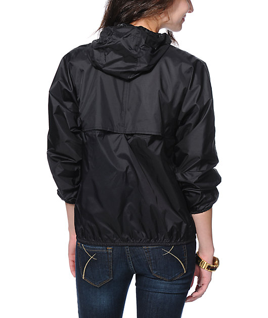K-Way Noel Klassic Black Pullover Windbreaker Jacket