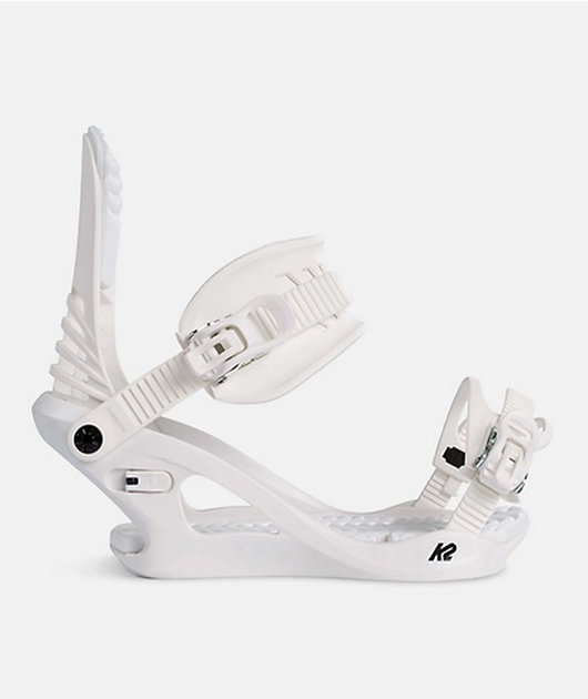 K2 Cassette White Snowboard Bindings 