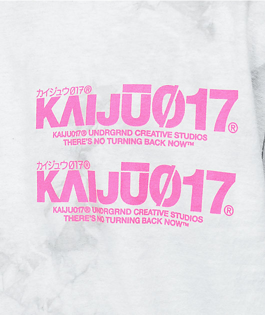 KAIJU017 Dark Heart Grey Tie Dye Long Sleeve T-Shirt