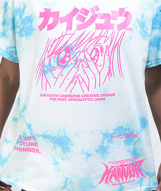 KAIJU017 Remember Blue & White Tie Dye T-Shirt