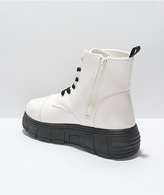 KOI AC1 White Platform Boots
