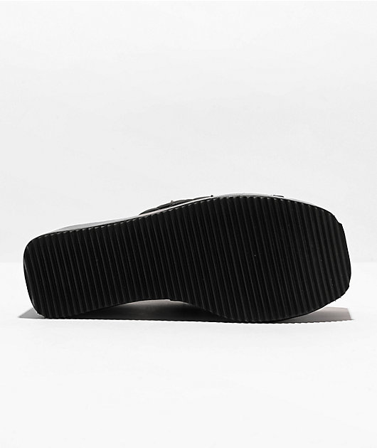 KOI Imperial Web Black Mega Platform Sandals