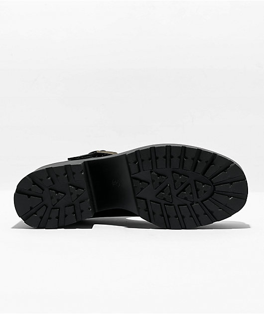KOI Sai Mary Jane Black Platform Shoes