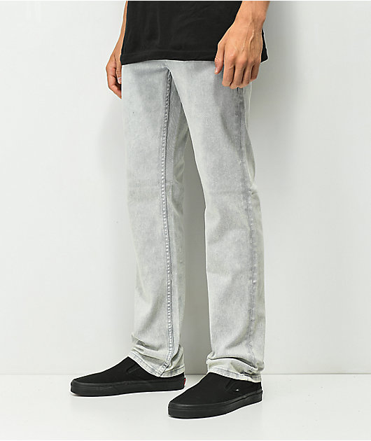 KR3W K Slim Acid Grey Jeans
